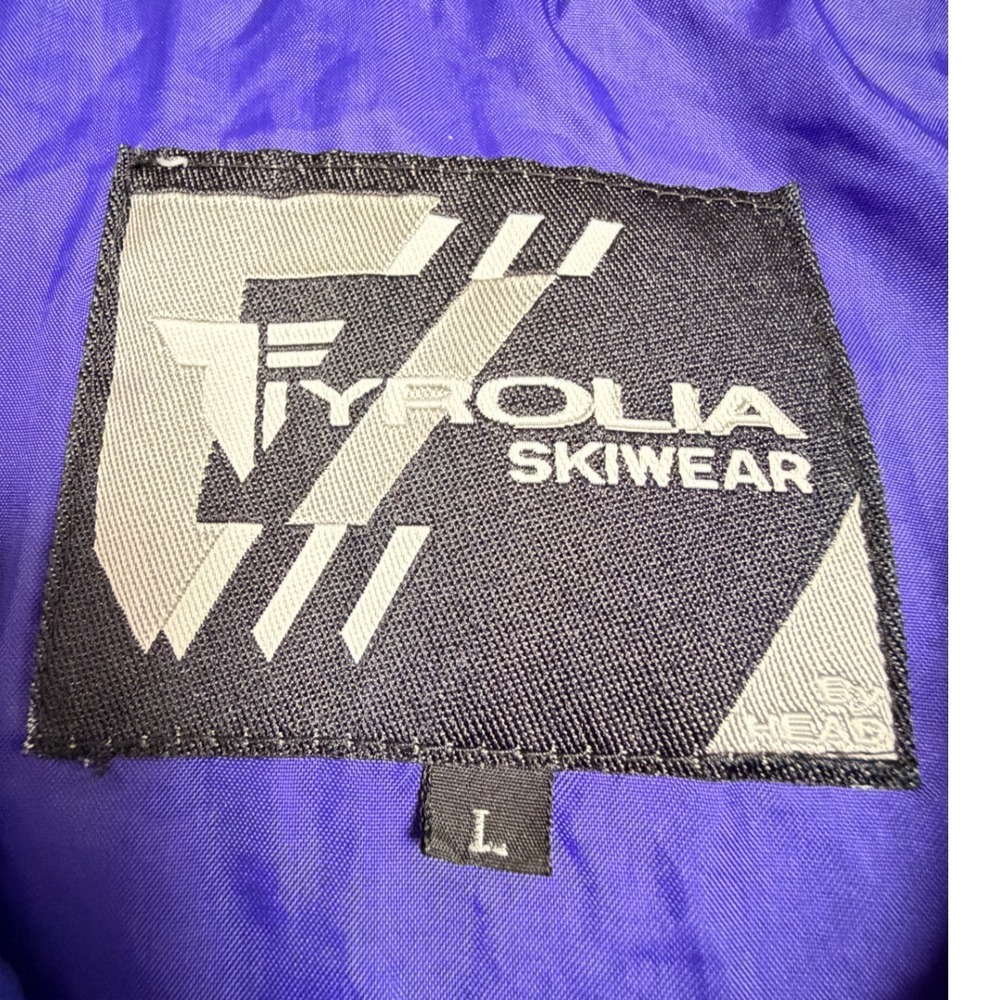 Vintage Tyrolia Skiwear by Head Blue Anorak Pullover Jacket Mens Large Hooded - Picture 3 of 9